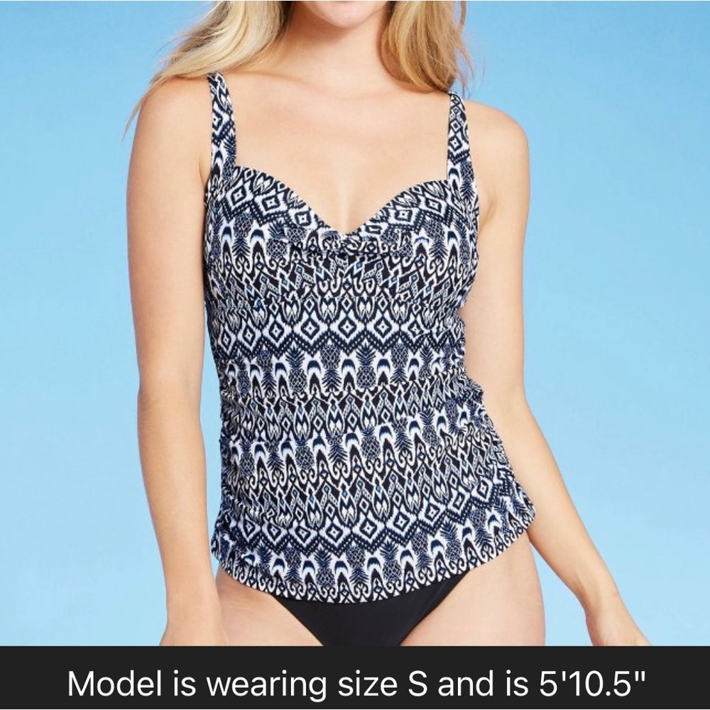 🔥 SALE Blue & White Tankini Top | Size Small